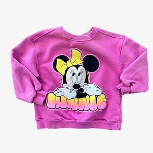 Zara Pink Minnie Mouse Kids Sweatshirt 4-5
